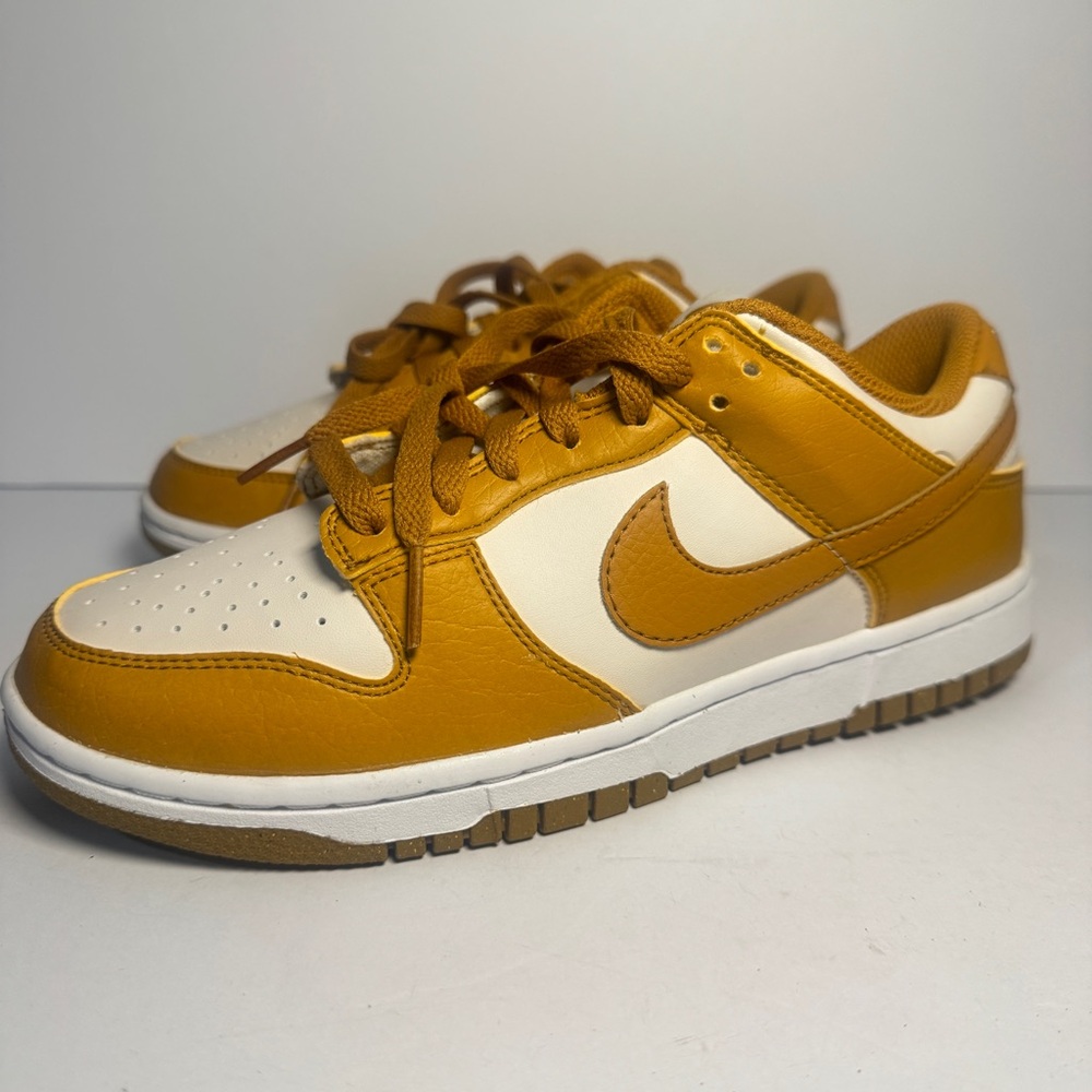 Nike Dunk Low Next Nature Gold Mustard Wm 7.5 yellow white nwb DN1431-001 - Picture 3 of 10